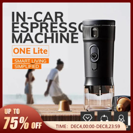 Portable Coffee Maker MIUI Small Espresso Machine DC12V Travel Coffee Maker for Car Outdoors Camping Backpacker Lightweight