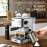 1.8L 15 Bar Milk Brewing Machine Household Semi-automatic Espresso Maker with Removable Water Tank Silver Coffee Machine