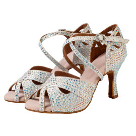 Black Silver Diamond Inlaid Shoes