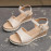 Lucyever Ankle Buckle Wedge Sandals for Women Summer Patchwork Platform Sandles