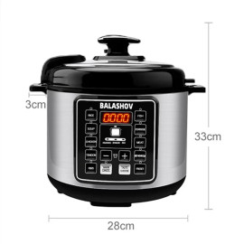 Multifunction Electric Pressure Cookers Soup Porridge Rice Heating Meal Heater Kitchen 5L Intelligent Pressure Cooker for Home