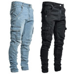 Street Elastic Jeans Men 