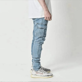 Street Elastic Jeans Men 