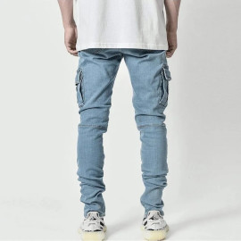 Street Elastic Jeans Men 