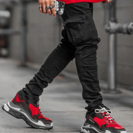 Street Elastic Jeans Men 