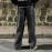 Men's New Fashion Solid Color Drape Jeans Loose Straight