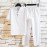 Men's Cotton and Linen Short Sleeve T-shirt+Ankle Length Pant Set