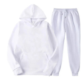 Men's Autumn and Winter New Solid Color Hoodie+pants Two-piece Set