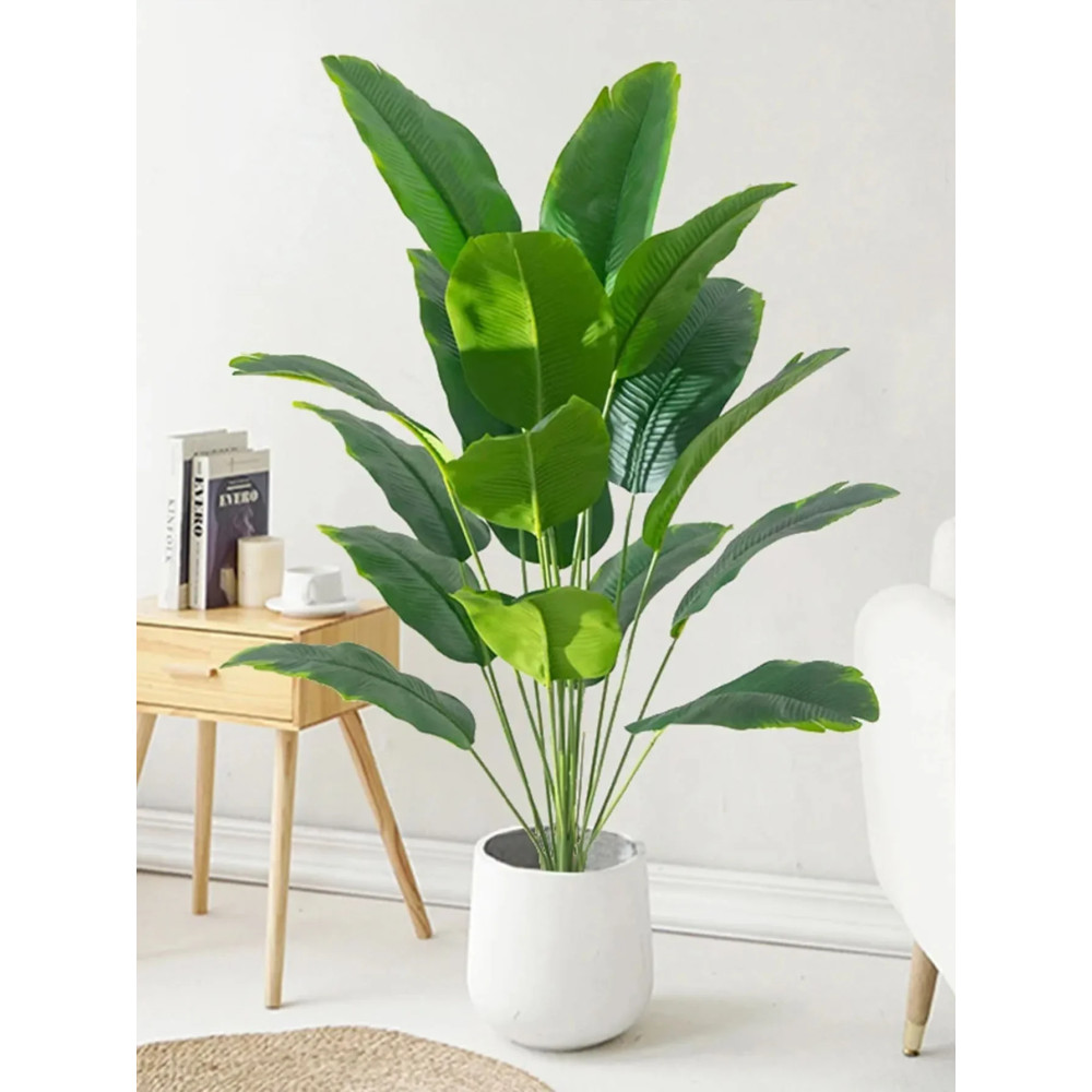 1pc Artificial Plants Large Tropical Palm Tree Fake Banana Plants Leaves Real Touch Plastic Monstera Plant For Home Garden Decor - AliExpress 15