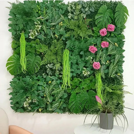 60x40cm Artificial Green Wall Landscape Home Garden Jungle Decor Fake Plants Plastic Lawn Decoration Wall Panels Garden Fence - AliExpress 15