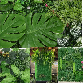 60x40cm Artificial Green Wall Landscape Home Garden Jungle Decor Fake Plants Plastic Lawn Decoration Wall Panels Garden Fence - AliExpress 15