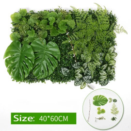 60x40cm Artificial Green Wall Landscape Home Garden Jungle Decor Fake Plants Plastic Lawn Decoration Wall Panels Garden Fence - AliExpress 15