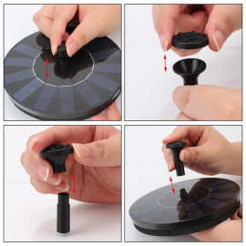 Solar Fountain Bird Bath Pond Patio Powered Fountain Garden Decoration Floating Garden Waterfall Fountain Pump - AliExpress 15