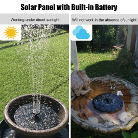 Solar Fountain Bird Bath Pond Patio Powered Fountain Garden Decoration Floating Garden Waterfall Fountain Pump - AliExpress 15
