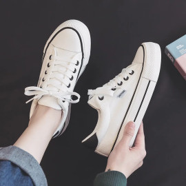 Shoes For Women Low-Top Vulcanized Canvas Platform Sneakers Black Flats Tennis Female Classic Student Small Couples Skateboard - AliExpress 322