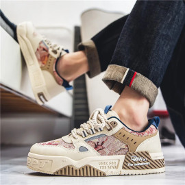 Men Skateboarding Shoes Canvas Thick Bottom Platform Shoes Comfortable Breathable Vulcanized Shoes Casual Sneakers Student Shoes - AliExpress 322