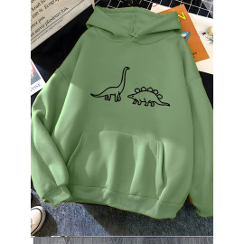 Hirsionsan Kawaii Dinosaurs Print Hoodies (Unisex)
