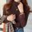Autumn Winter Women Ruffles Mock Neck Sweater