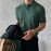 Men's Retro Knit Lapel Striped Polo Shirt