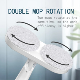 Electric Mop Dual-Motor Low Noise Electric Spin Mop with Water Tank (USB Charging Cordless Handheld Mops)