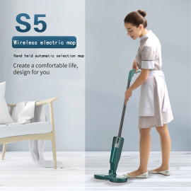 Electric Mop Dual-Motor Low Noise Electric Spin Mop with Water Tank (USB Charging Cordless Handheld Mops)