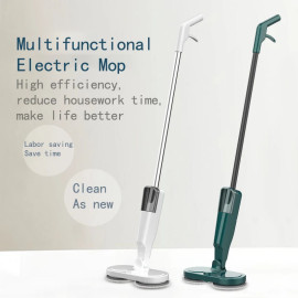 Electric Mop Dual-Motor Low Noise Electric Spin Mop with Water Tank (USB Charging Cordless Handheld Mops)