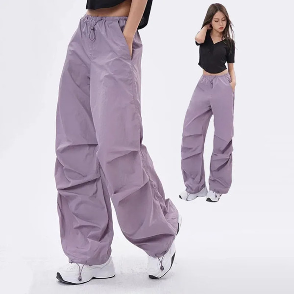 Xpqbb Y2K Parachute Pants Women Harajuku Streetwear