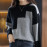 HELIAR Women Patchwork Knit Warm Sweater