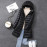 Women's X-long Office Lady Hat Detachable Puffer Jackets