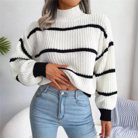 HELIAR Women Striped Knit Loose Sweaters