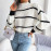 HELIAR Women Striped Knit Loose Sweaters
