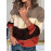 Fashion Patchwork O-neck Autumn Winter Sweater