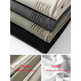 Men's Straight Sweatpants Wide Leg Cotton Track Pants Drawstring Letter Sports Baggy Pants Casual Long Trousers Big Size 8XL 