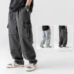 Korean Style Streetwear Loose Jeans Men 