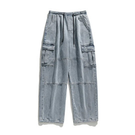 Korean Style Streetwear Loose Jeans Men 