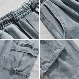 Korean Style Streetwear Loose Jeans Men 