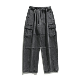 Korean Style Streetwear Loose Jeans Men 