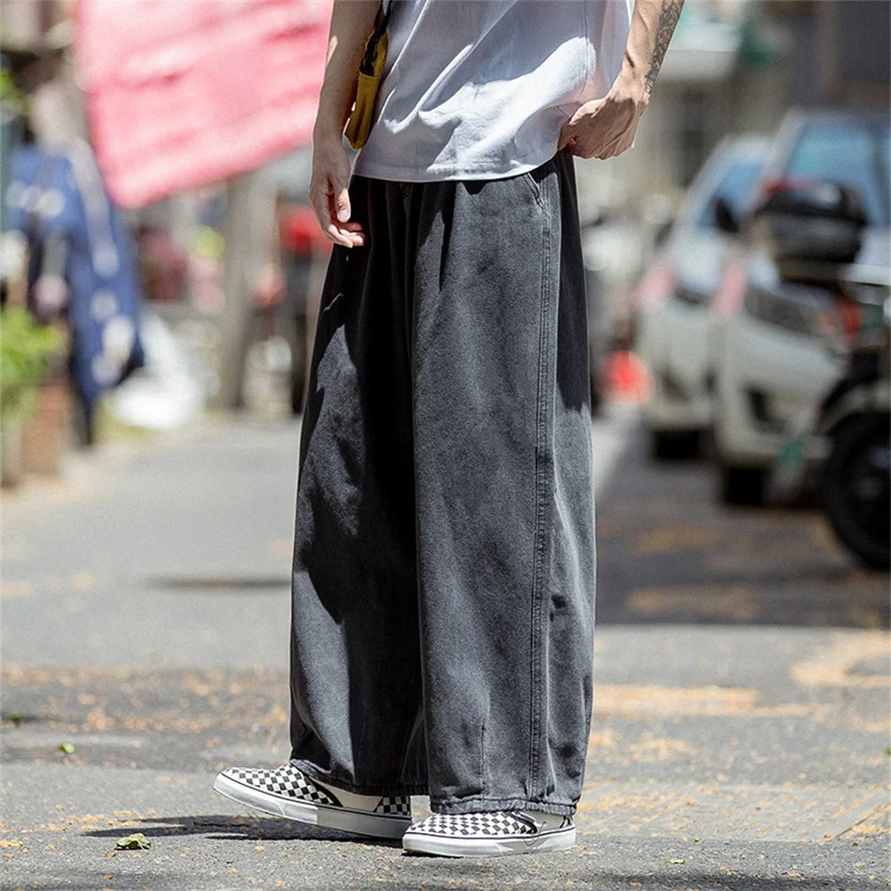 Denim Cargo Wide Leg Jean Pants For Men