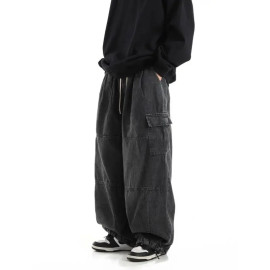 Men Streetwear Baggy Cargo Trousers 