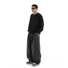Men Streetwear Baggy Cargo Trousers 