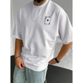 Men's Playing Card Printed T-shirt