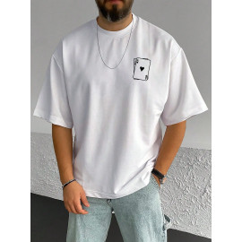 Men's Playing Card Printed T-shirt