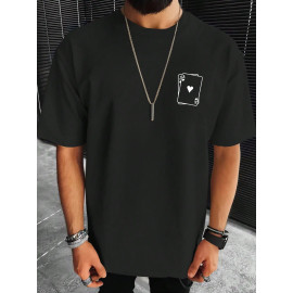 Men's Playing Card Printed T-shirt