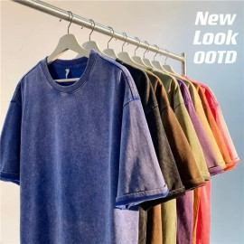 Men's American Style Retro Color T-shirt