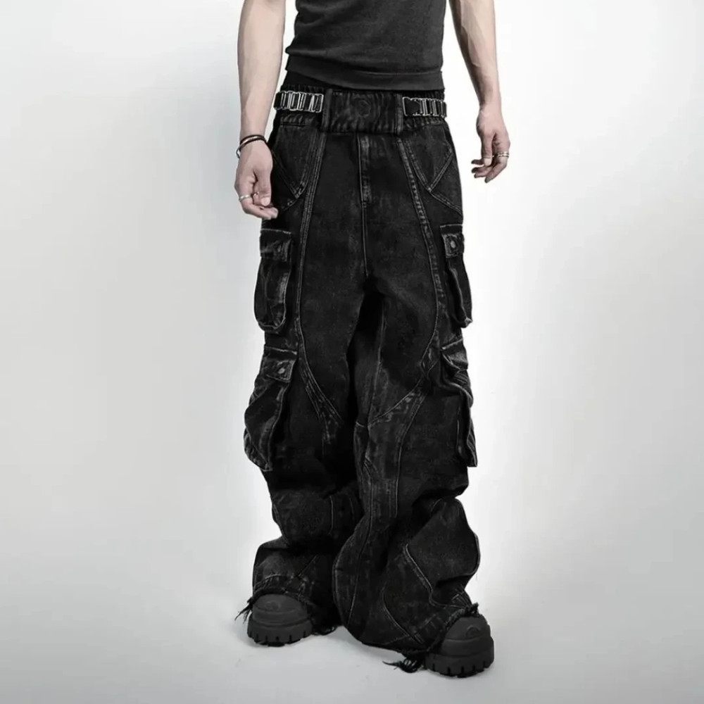 Men's Vintage Gothic Wide Leg Jeans 