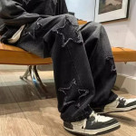 Men's Fashion Star Embroidery Jeans