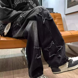 Men's Fashion Star Embroidery Jeans