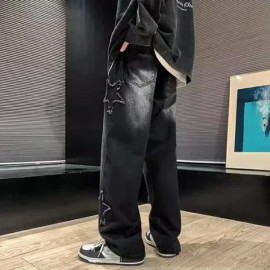 Men's Fashion Star Embroidery Jeans