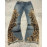 Men's Leopard Print Retro Jeans