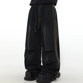 Ropa Pleated Baggy Jeans For Men's